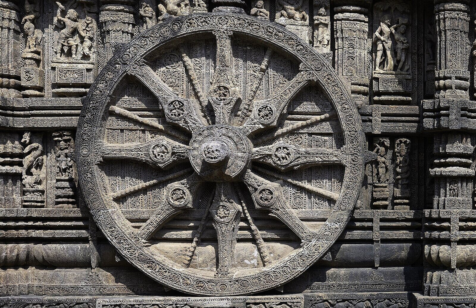 Konark stone wheel detail